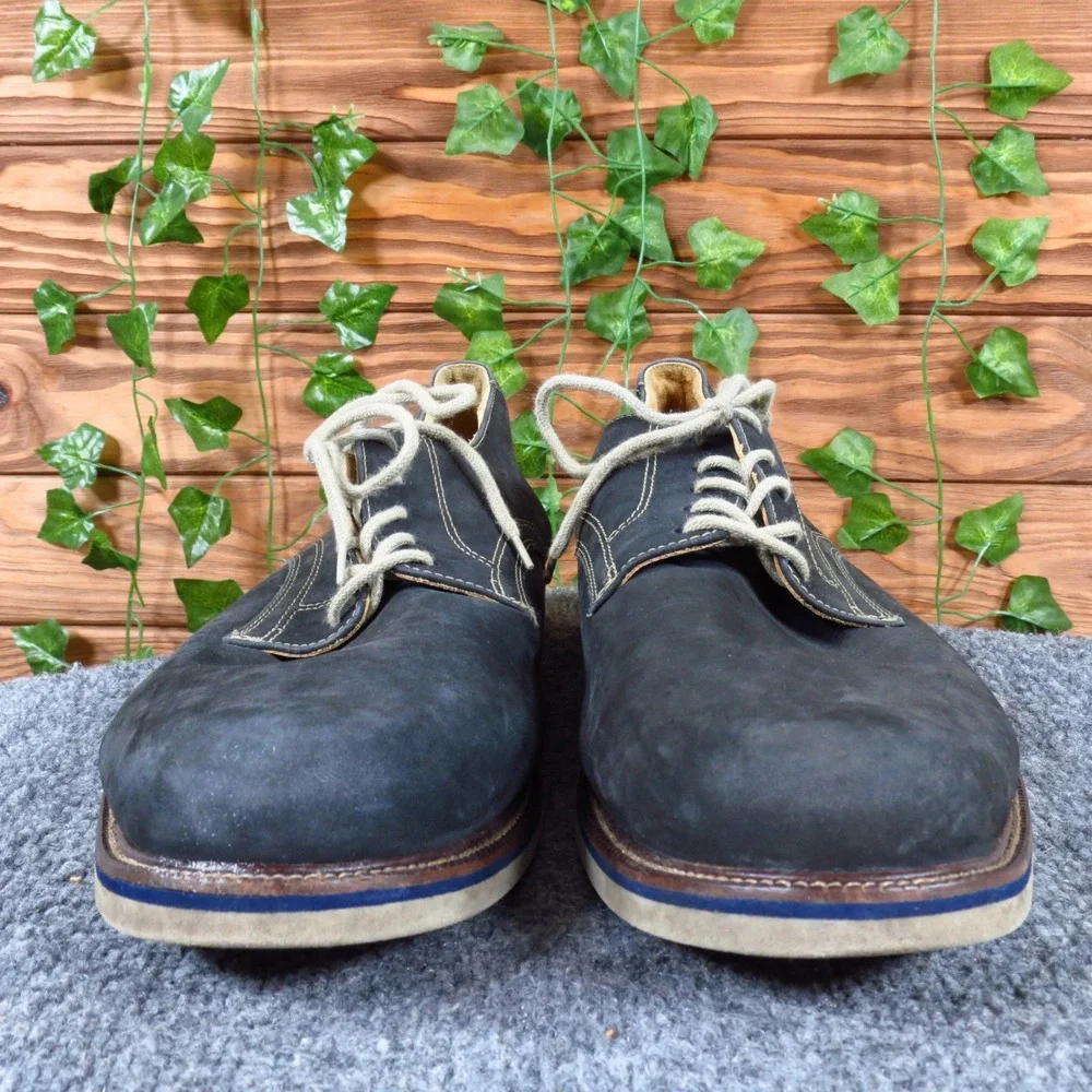 1901 M23209‎ Mens Derby Shoes Size 11.5 Casual Business Navy Blue Nubuck Leather
